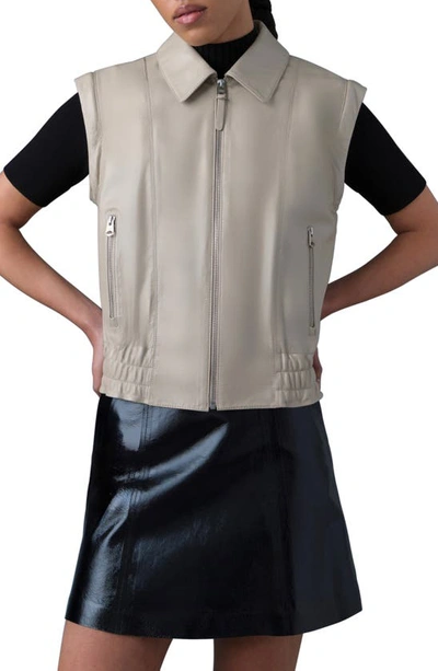 Mackage Amoree 2-in-1 Paneled Leather Jacket In Trench
