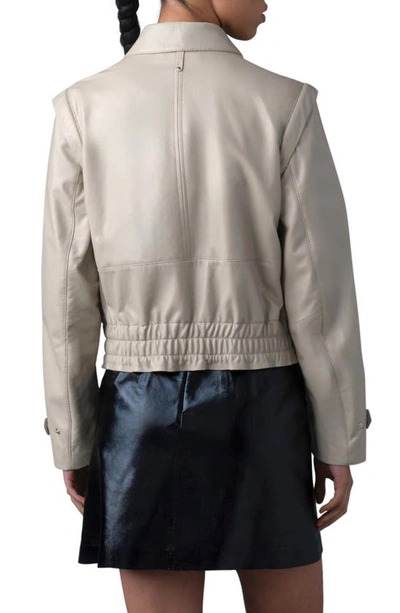 Mackage Amoree 2-in-1 Paneled Leather Jacket In Trench