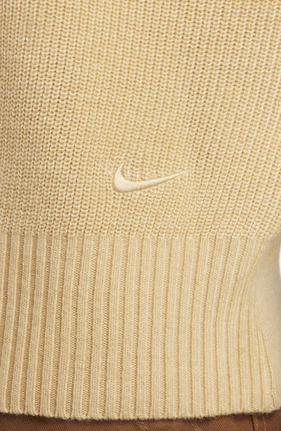 Shop Nike Oversize Military Henley Sweater In Sesame
