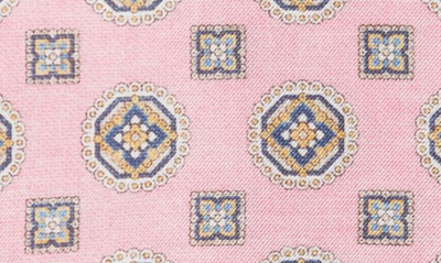 Shop Edward Armah Neat Medallion Silk Pocket Square In Pink