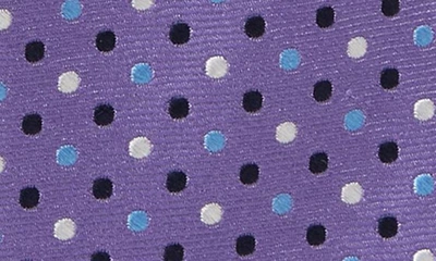 Shop Nordstrom Kids' Hoyte Dot Silk Blend Tie In Purple Hoyte Dot