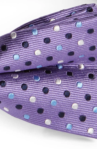 Shop Nordstrom Kids' Hoyte Dot Silk Blend Pre-tied Bow Tie In Purple Hoyte Dot