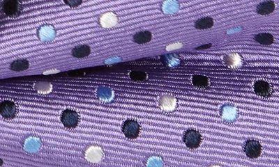 Shop Nordstrom Kids' Hoyte Dot Silk Blend Pre-tied Bow Tie In Purple Hoyte Dot