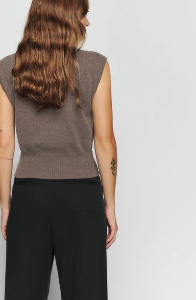 Shop Reformation Arco Sleeveless Cashmere Sweater In Hedgerow