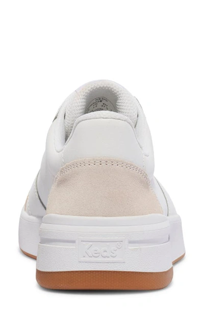 Shop Keds The Court Leather Sneaker In White/ Gum Leathe