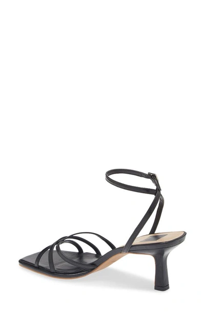 Dolce Vita Manji Ankle Strap Sandal In Midnight Patent Leather