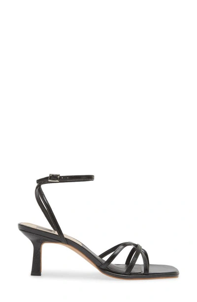 Dolce Vita Manji Ankle Strap Sandal In Midnight Patent Leather