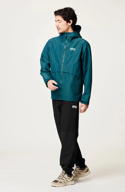 Shop Picture Organic Clothing Volute Water Repellent Hooded Jacket In Deep Water