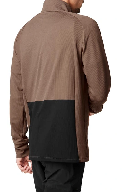Shop Picture Organic Clothing Hauprek Technical Fleece Half-zip Pullover In Acorn