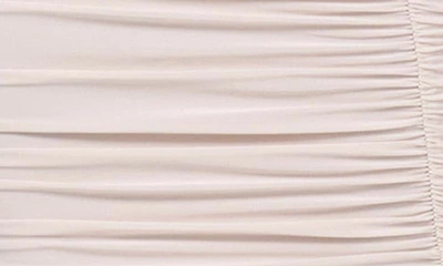 Shop Naked Wardrobe Hourglass V-waist Ruched Midi Skirt In Cream