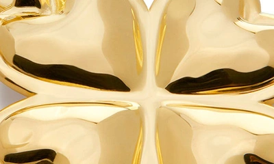 Monica Vinader Gold Clover Pendant In 18ct Gold Vermeil