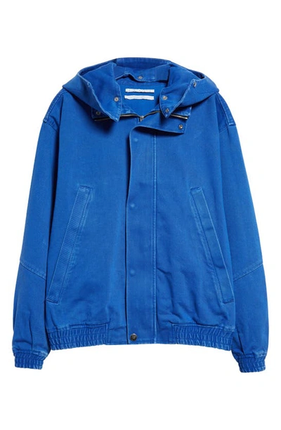 Shop Ranra Myrkur Cotton Denim Bomber Jacket In Blue 0361