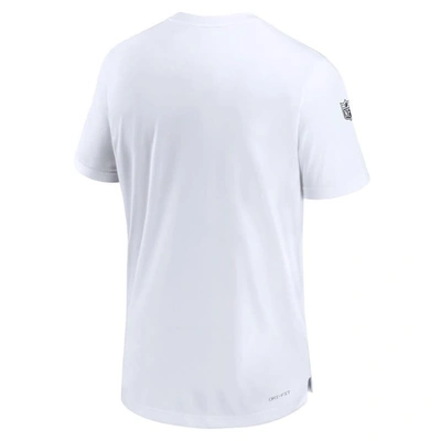 Shop Nike White Dallas Cowboys Sideline Coach Performance T-shirt