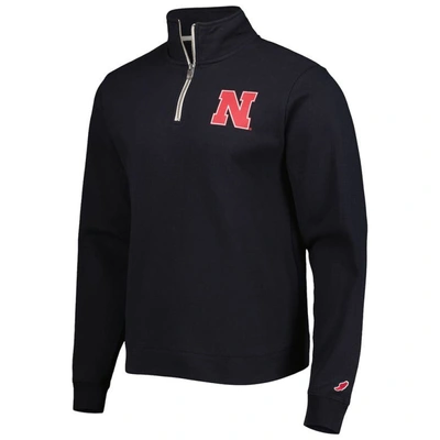 Shop League Collegiate Wear Black Nebraska Huskers Stack Essential Lightweight Fleece Quarter-zip Sweatsh