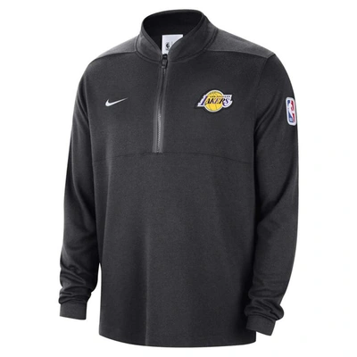 Shop Nike Black Los Angeles Lakers Authentic Performance Half-zip Jacket
