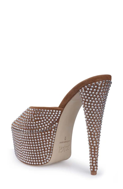 Shop Zigi Karsyn Embellished Sandal In Tan Leather