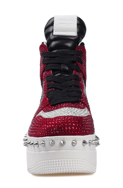 Zigi Xani Platform Sneaker In Red Suede