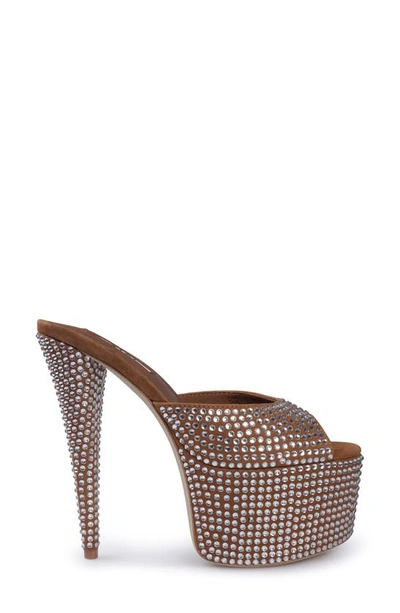 Shop Zigi Karsyn Embellished Sandal In Tan Leather