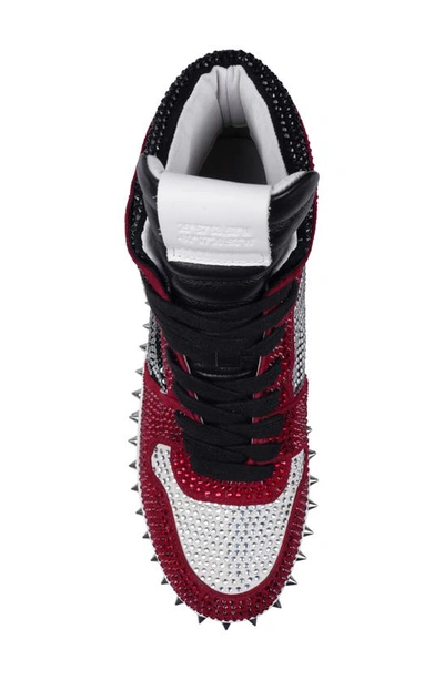 Zigi Xani Platform Sneaker In Red Suede