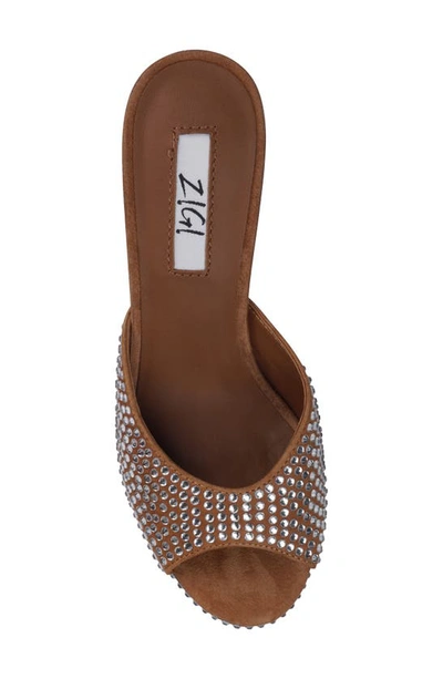 Zigi Karsyn Embellished Sandal In Tan Leather