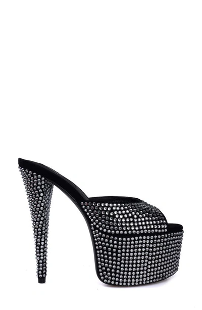 Shop Zigi Karsyn Embellished Sandal In Black Leather