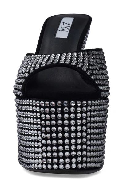 Zigi Karsyn Embellished Sandal In Black Leather