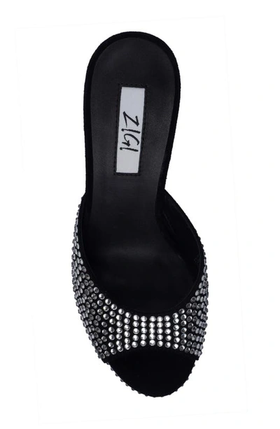 Shop Zigi Karsyn Embellished Sandal In Black Leather