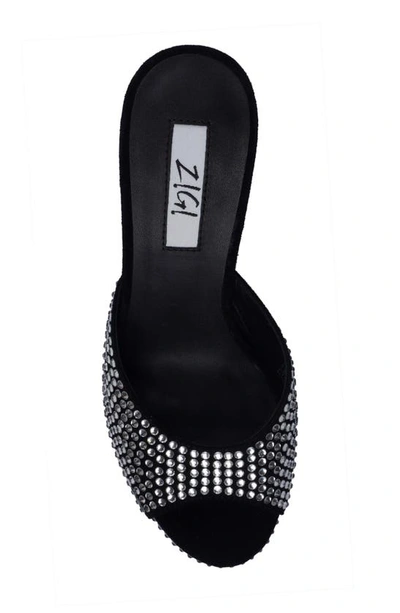 Zigi Karsyn Embellished Sandal In Black Leather