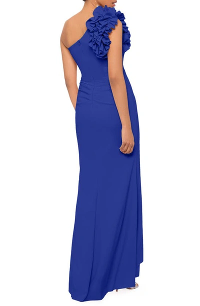Abito Da Sera Donna Xscape Monospalla In Crepe Scuba Con Volant, Lungo Fino A Terra (Taglie Petite) - Eleganza Per Matrimoni E Gala - 6