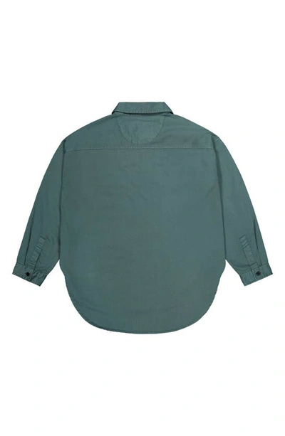 Shop Picture Organic Clothing Catalya Linen & Cotton Button-up Shirt In Sea Pine