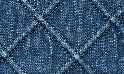 Tory Burch Fleming Soft Denim Wallet On A Chain In Denim