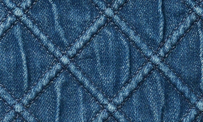 Tory Burch Mini Fleming Soft Denim Crescent Bag In Denim