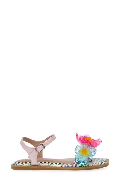 Shop Betsey Johnson Kids' Brice Ankle Strap Sandal In Pink Multi