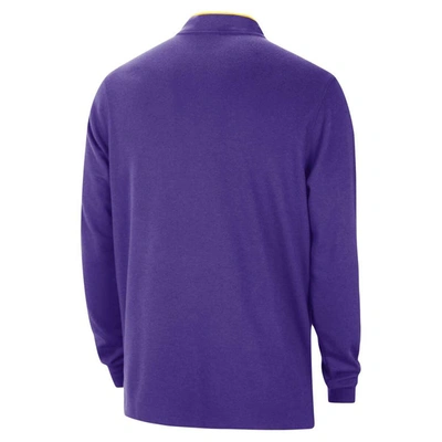 Shop Nike Purple Los Angeles Lakers Authentic Performance Half-zip Jacket