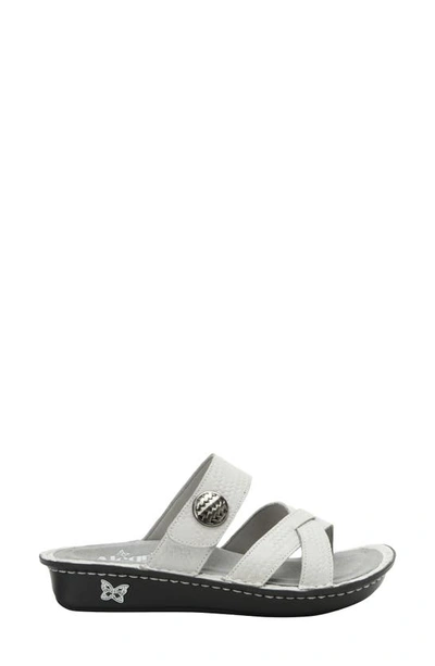 Alegria By Pg Lite Victoriah Slide Sandal In Basketry White