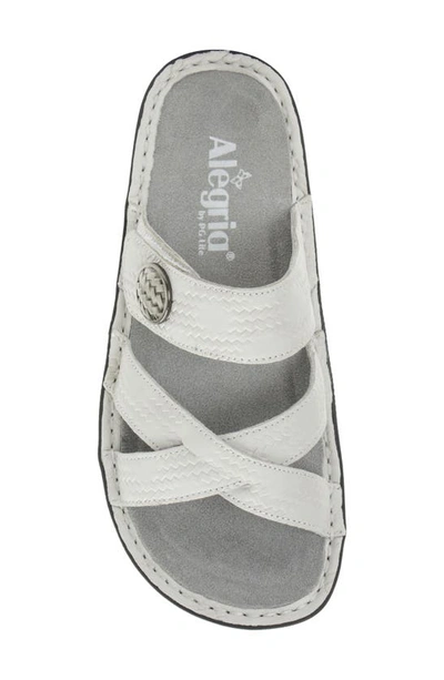 Alegria By Pg Lite Victoriah Slide Sandal In Basketry White