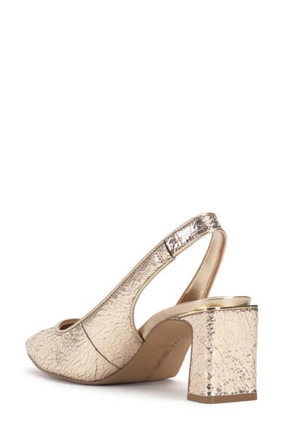 Shop Vince Camuto Hamden Pointed Toe Slingback Pump In Gold