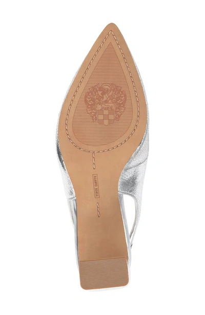 Shop Vince Camuto Hamden Pointed Toe Slingback Pump In Silver