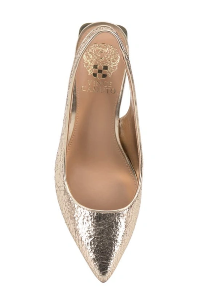 Shop Vince Camuto Hamden Pointed Toe Slingback Pump In Gold