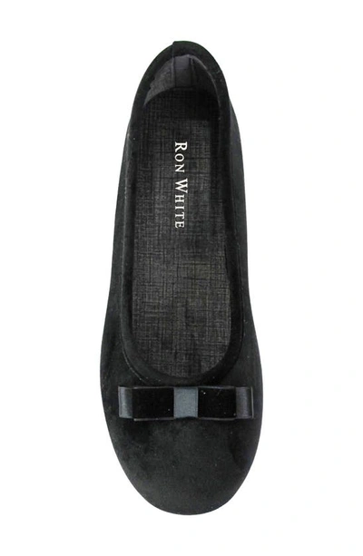 Ron White Tulip Ballet Flat In Onyx