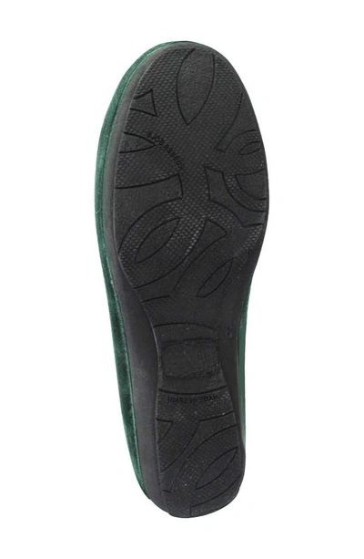 Ron White Tulip Ballet Flat In Emerald