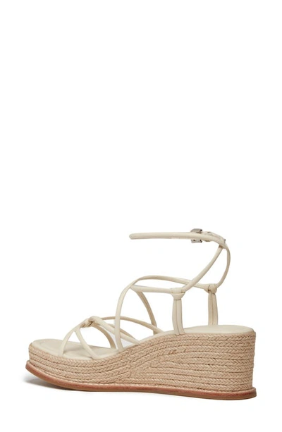 Paige Julia Ankle Strap Espadrille Platform Wedge Sandal In Bone