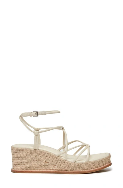Paige Julia Ankle Strap Espadrille Platform Wedge Sandal In Bone