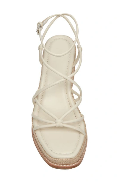 Paige Julia Ankle Strap Espadrille Platform Wedge Sandal In Bone