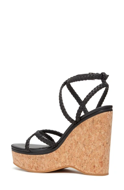 Shop Paige Hazel Ankle Strap Platform Wedge Sandal In Black