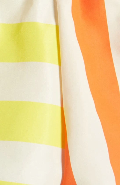 Shop Bobo Choses Kids' Stripe Swim Trunks In Ivory Multicolor