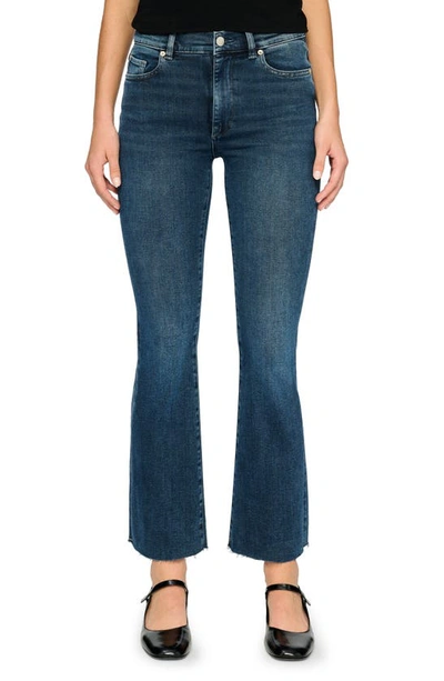 Shop Dl1961 Bridget Instasculpt Raw Hem High Waist Ankle Bootcut Jeans In Seacliff (performance)