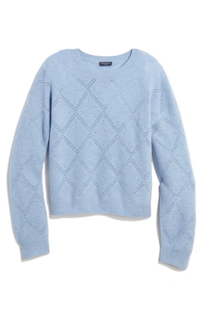 Shop Vineyard Vines Cashmere Pointelle Sweater In Jake Blue