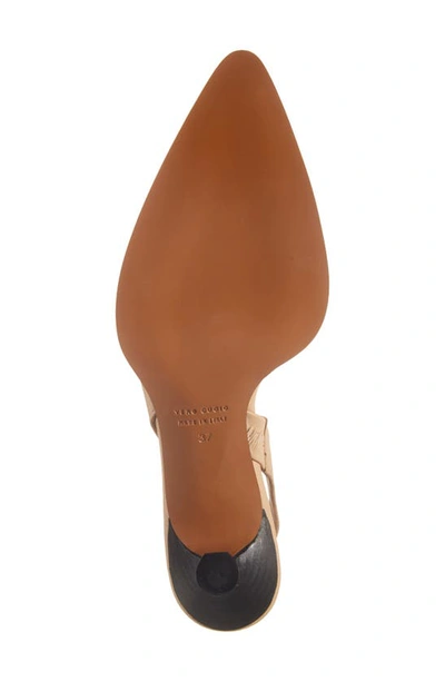 Shop Atp Atelier Desana Slingback Pointed Toe Half D'orsay Pump In Nocciola