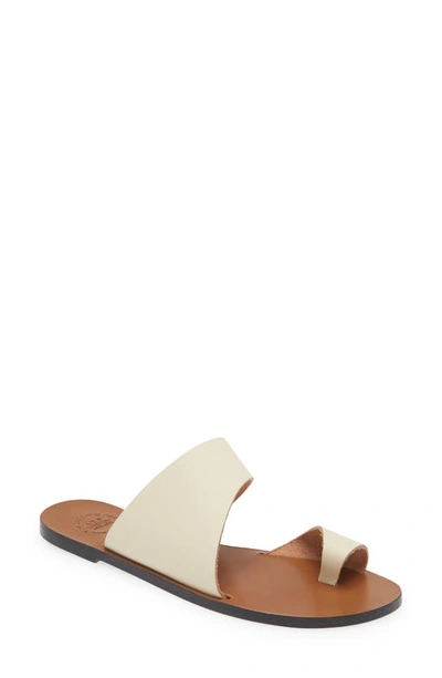 Shop Atp Atelier Centola Slide Sandal In Linen